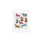 Tiger Collection - Pink & Blue Palette Art Print Gallery Image 1
