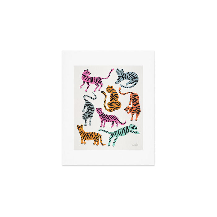 Tiger Collection - Pink & Blue Palette Art Print Gallery Image 1