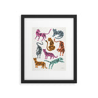 Tiger Collection - Pink & Blue Palette Framed Art Print Gallery Image 4