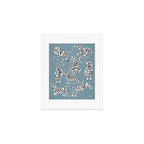 Tiger Collection - White on Blue Art Print Gallery Image 1