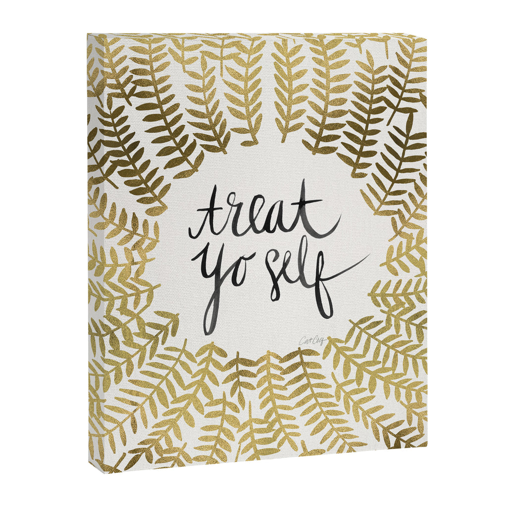 Treat Yo Self - Gold Canvas Print Gallery Image 8