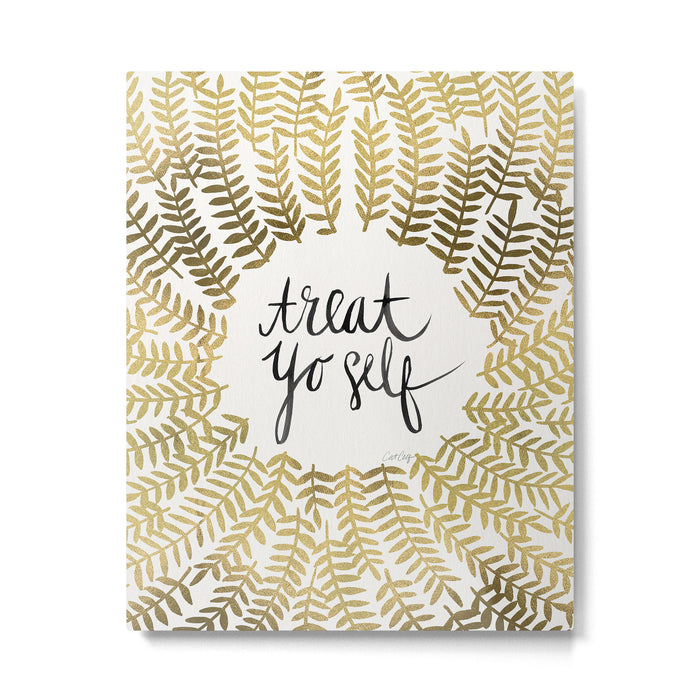 Treat Yo Self - Gold Metal Print Gallery Image 1