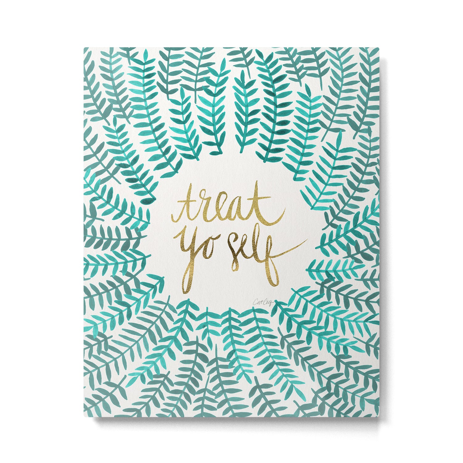 Treat Yo Self - Gold & Turquoise Metal Print Gallery Image 6