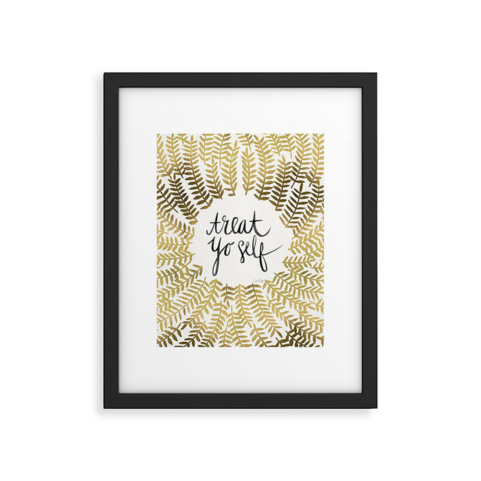 Treat Yo Self - Gold Framed Art Print Gallery Image 1