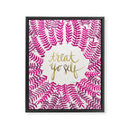 Treat Yo Self â Pink & Gold Framed Canvas Print Gallery Image 8