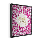 Treat Yo Self â Pink & Gold Framed Canvas Print Gallery Image 2