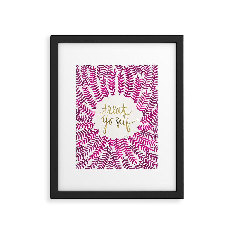Treat Yo Self â Pink & Gold Framed Art Print Gallery Image 6