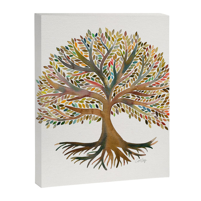 Tree of Life Watercolor - Autumn Canvas Print Gallery Image 1