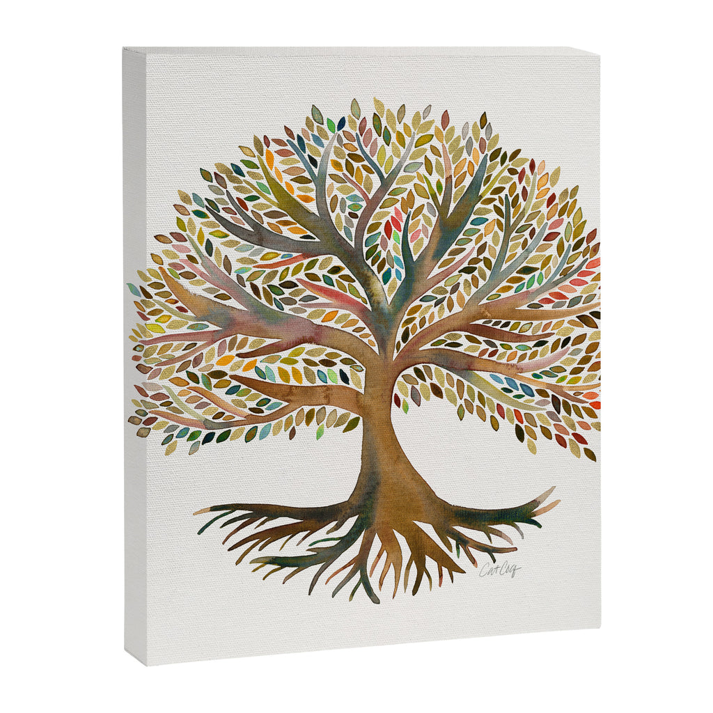Tree of Life Watercolor - Autumn Canvas Print Gallery Image 6