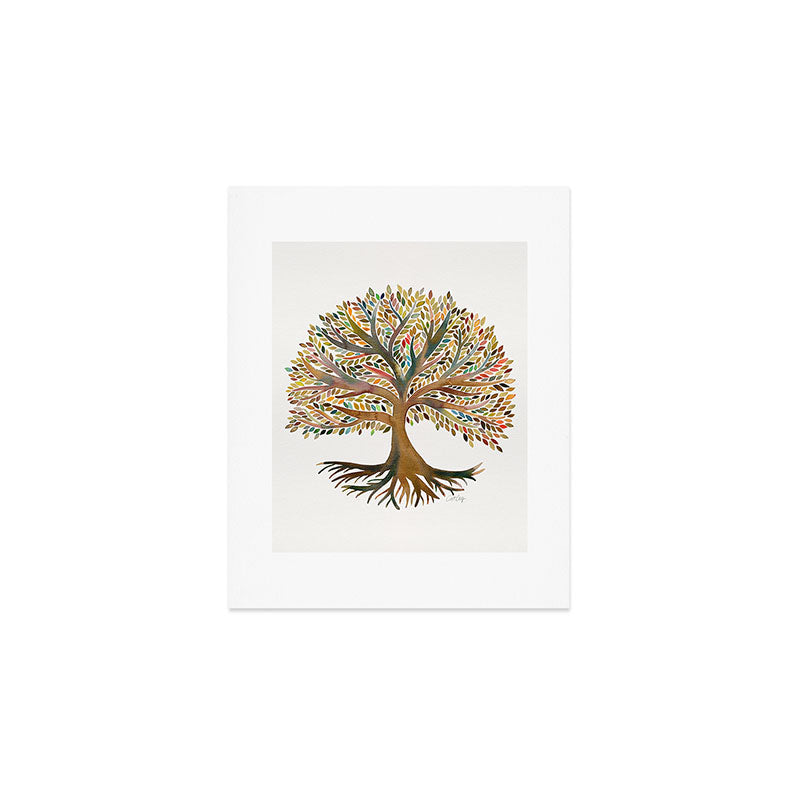 Tree of Life Watercolor - Autumn Art Print Gallery Image 1