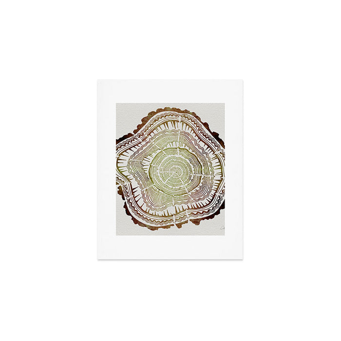 Tree Rings - Watercolor Ombre Art Print Gallery Image 1