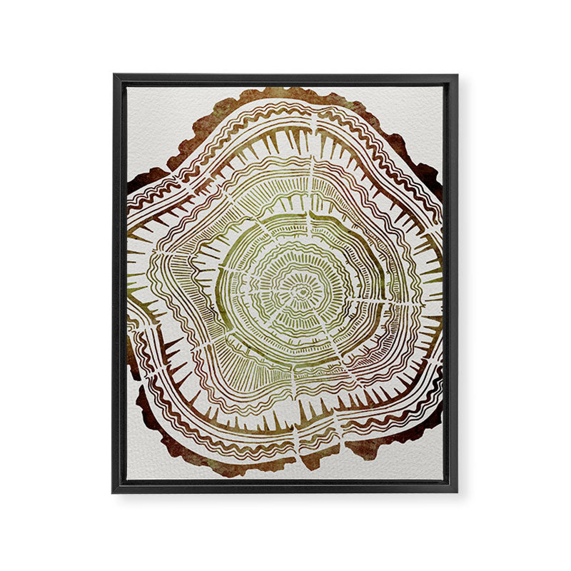 Tree Rings - Watercolor Ombre Framed Canvas Print Gallery Image 8