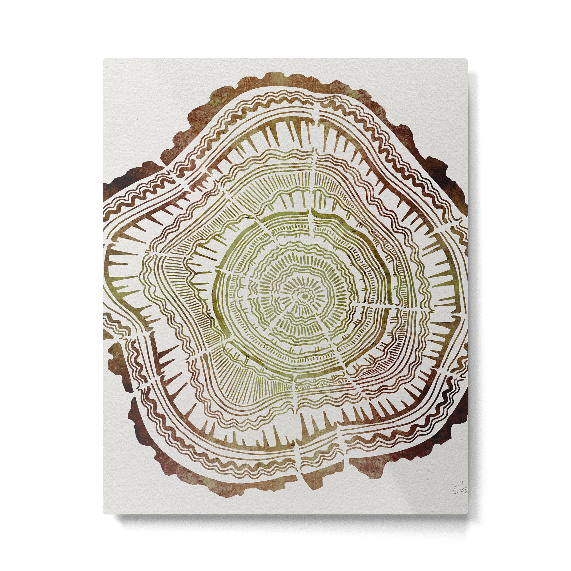 Tree Rings - Watercolor Ombre Metal Print Gallery Image 6