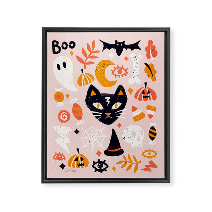Trick Or Treat Yourself - Blush Framed Canvas Print Gallery Image 1