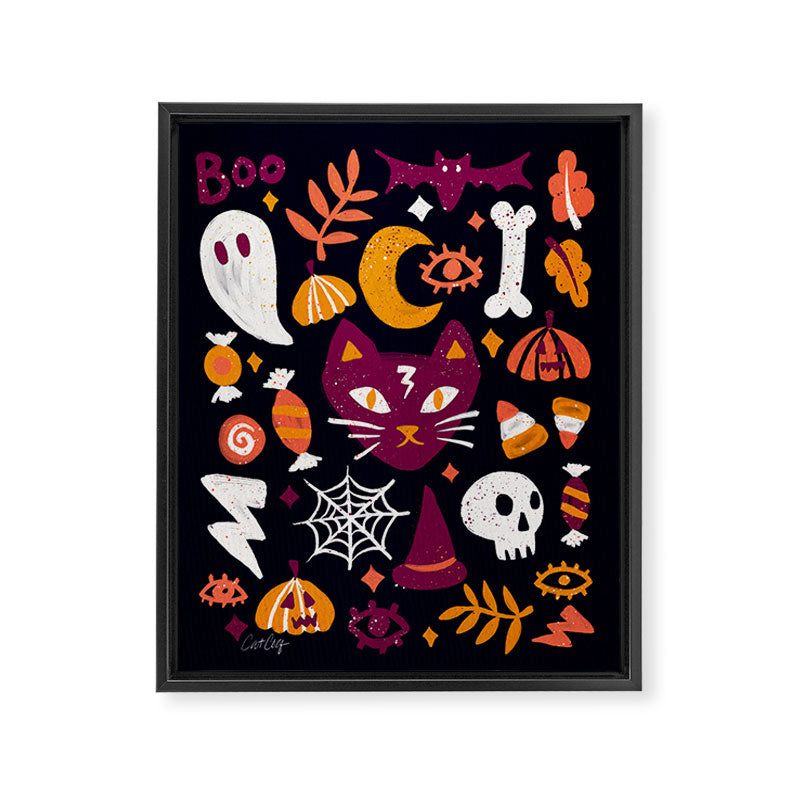 Trick or Treat Yourself - Charcoal Framed Canvas Print Gallery Image 8