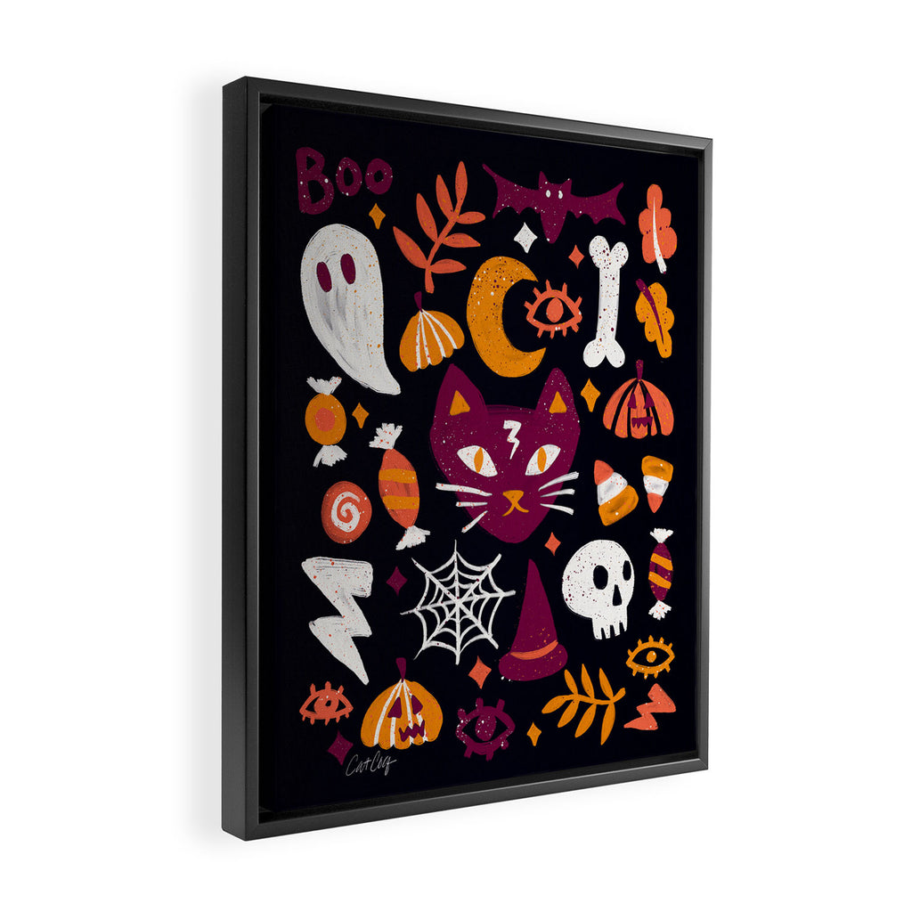 Trick or Treat Yourself - Charcoal Framed Canvas Print Gallery Image 2