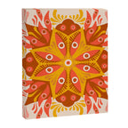 Trippy Mandala - Retro Ochre Canvas Print Gallery Image 8