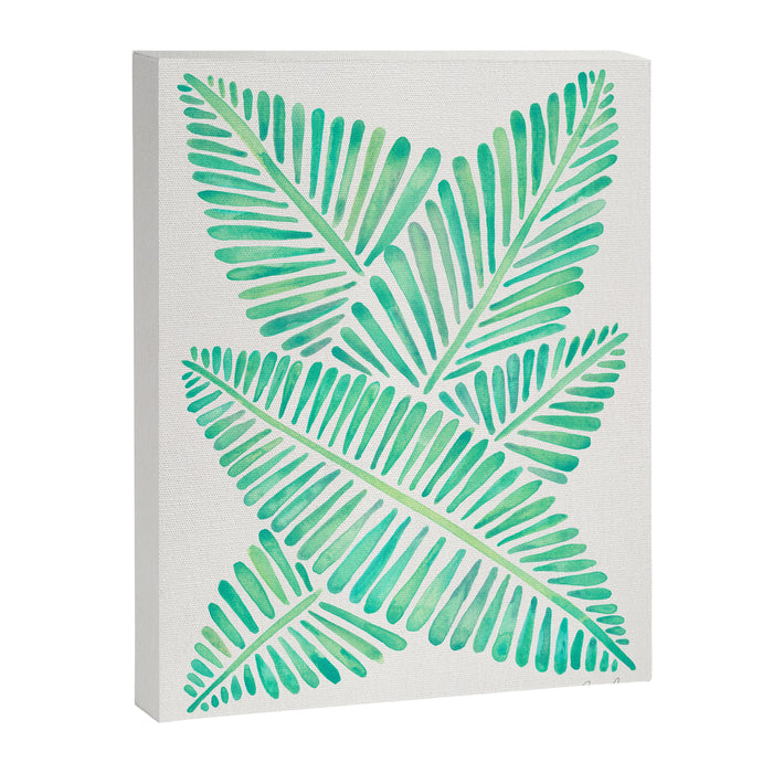 Tropical Banana Leaves - Mint Palette Canvas Print Gallery Image 1