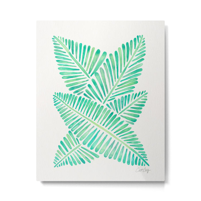 Tropical Banana Leaves - Mint Palette Metal Print Gallery Image 1