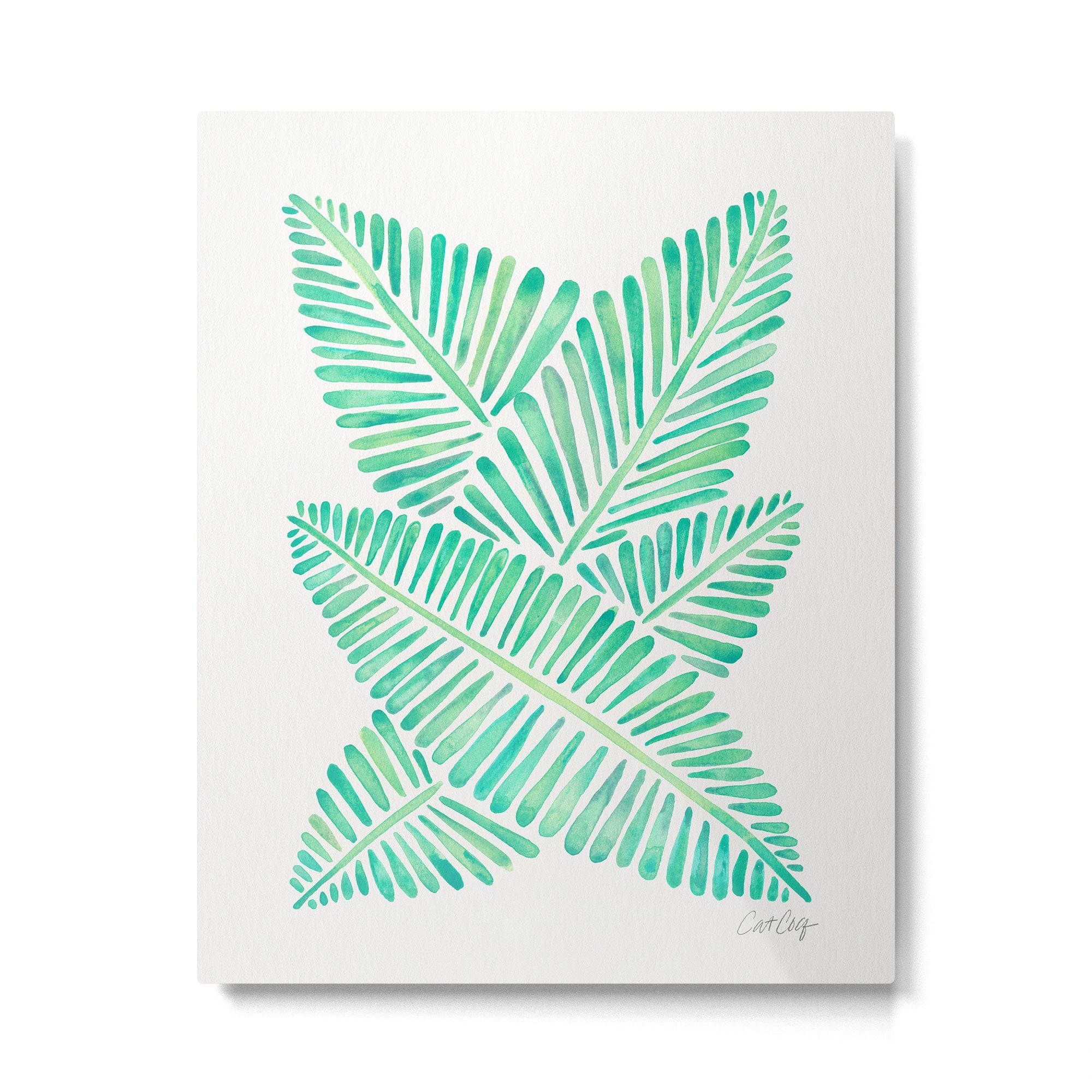 Tropical Banana Leaves - Mint Palette Metal Print Gallery Image 6