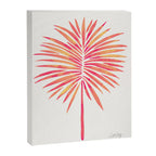 Tropical Fan Palm - Pink Palette Canvas Print Gallery Image 6