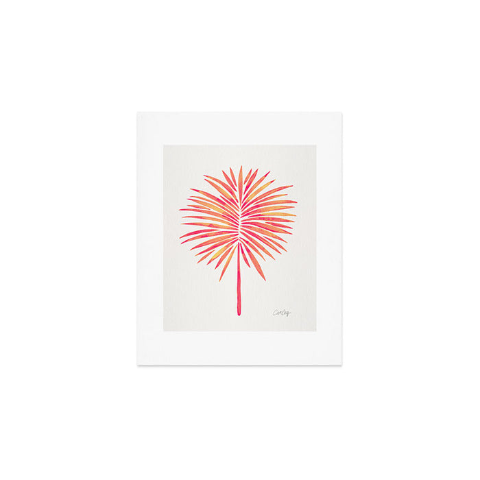 Tropical Fan Palm - Pink Palette Art Print Gallery Image 1