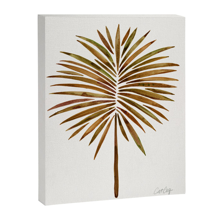 Tropical Fan Palm - Sepia Canvas Print Gallery Image 1