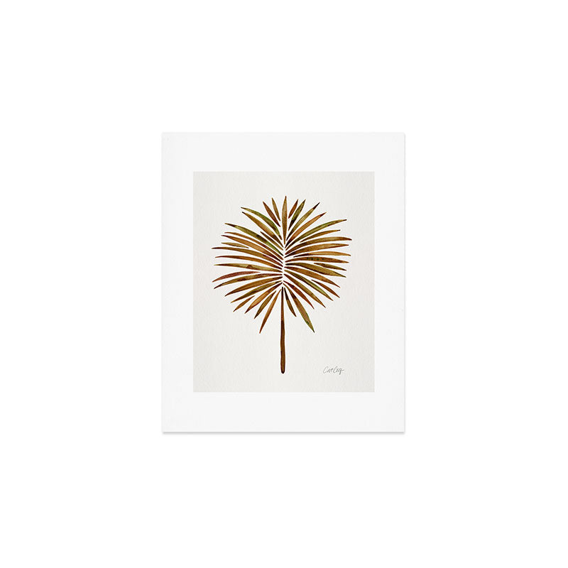 Tropical Fan Palm - Sepia Art Print Gallery Image 1
