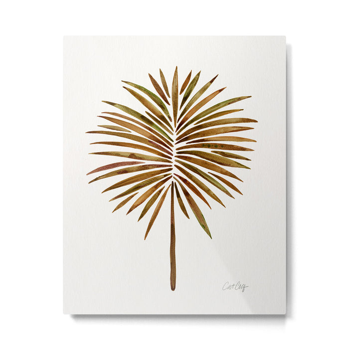 Tropical Fan Palm - Sepia Metal Print Gallery Image 1