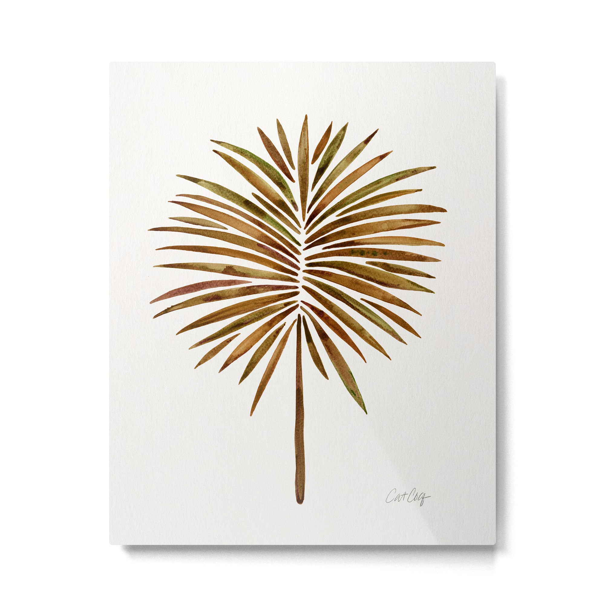 Tropical Fan Palm - Sepia Metal Print Gallery Image 6