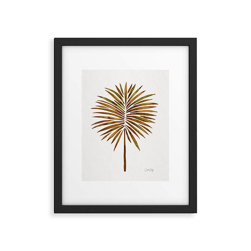 Tropical Fan Palm - Sepia Framed Art Print Gallery Image 6