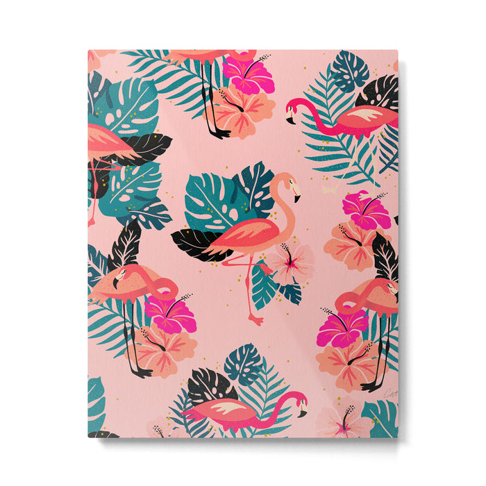 Tropical Flamingos - Pink Palette Metal Print Gallery Image 1