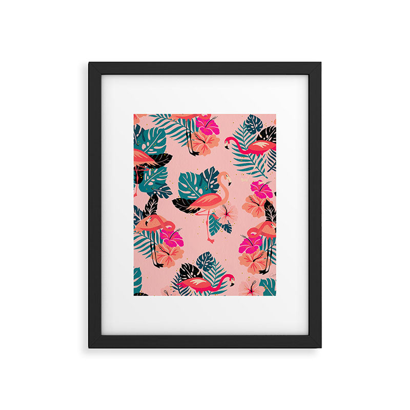 Tropical Flamingos - Pink Palette Framed Art Print Gallery Image 6