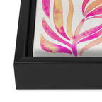 Tropical Toucans - Pink & Melon OmbrÃ© Framed Canvas Print Gallery Image 3