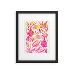 Tropical Toucans - Pink & Melon OmbrÃ© Framed Art Print Gallery Image 4