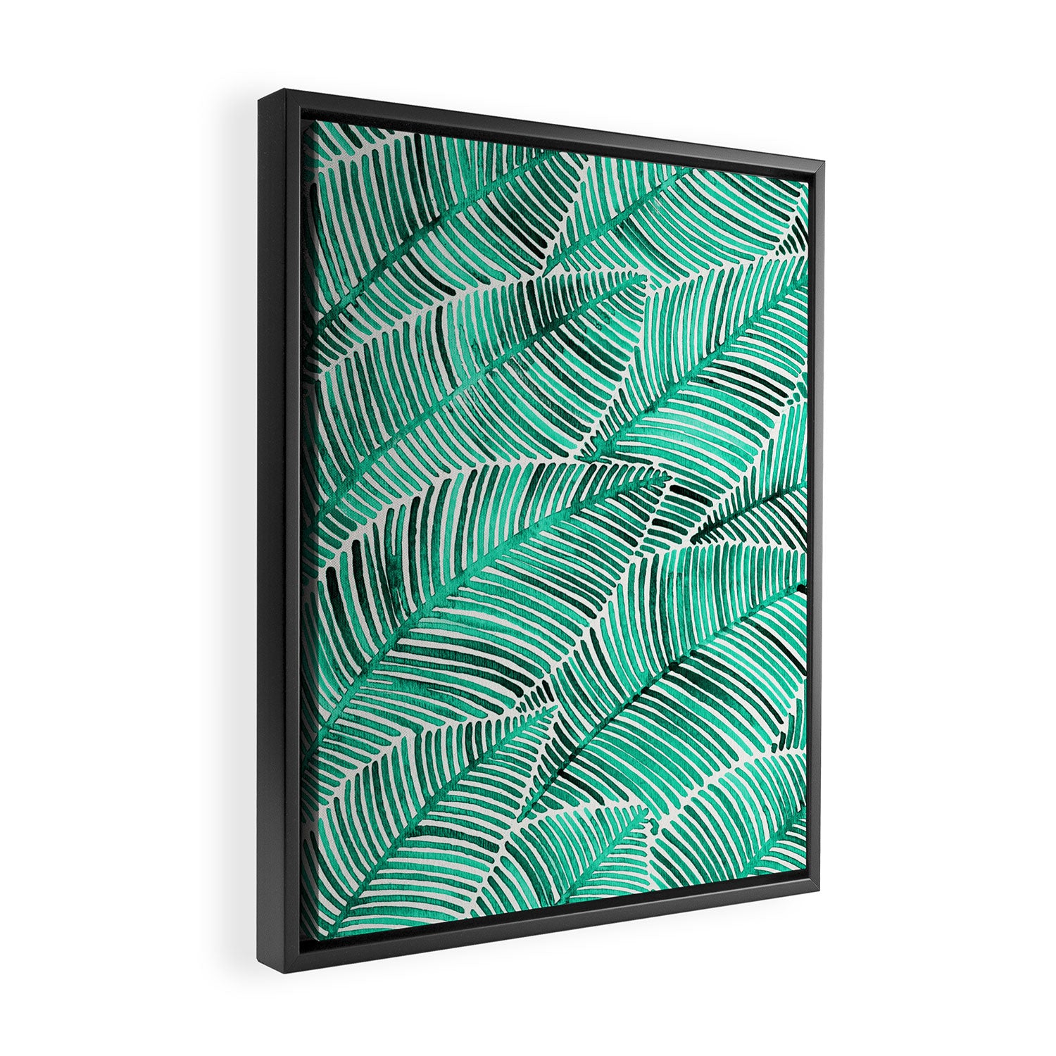 Tropical Turquoise Framed Canvas Print Gallery Image 2