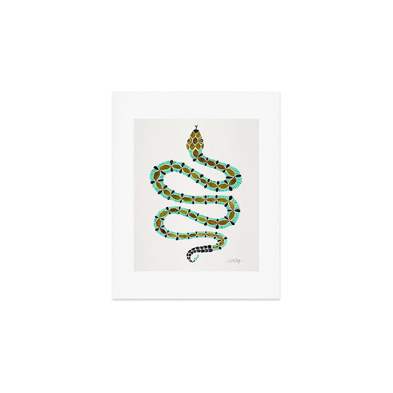 Turquoise Serpent Art Print Gallery Image 1