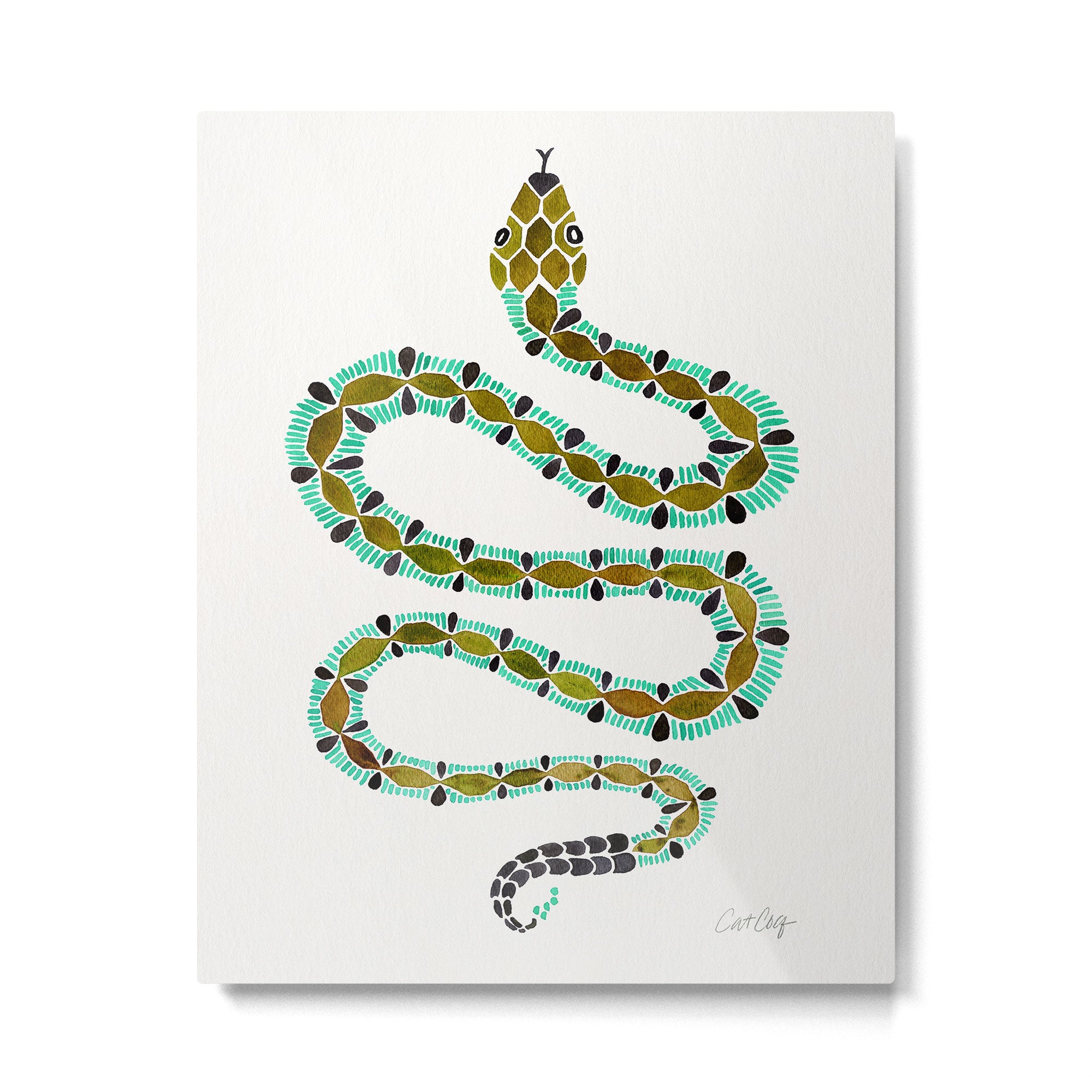 Turquoise Serpent Metal Print Gallery Image 4
