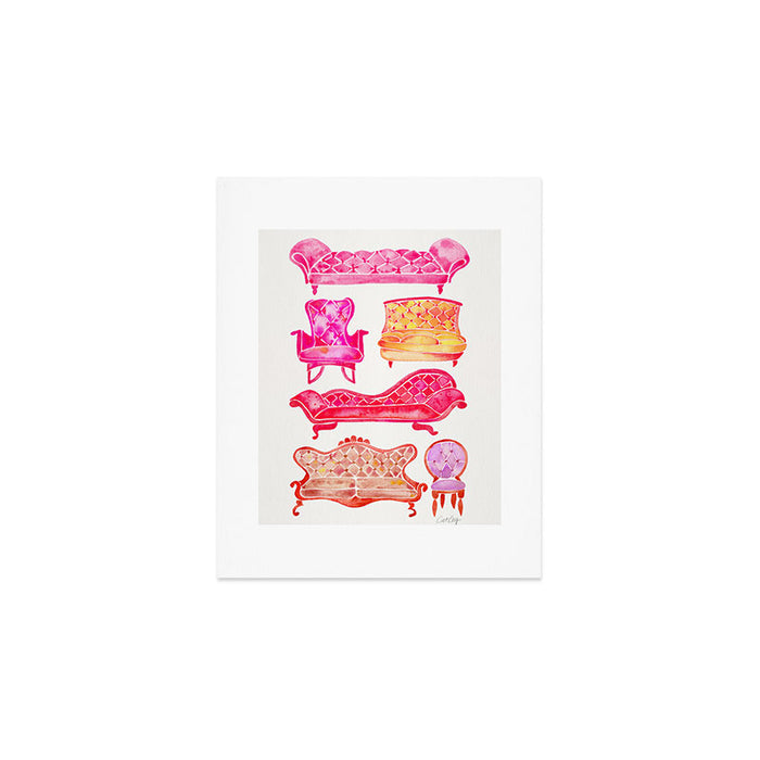 Victorian Lounge - Pink Palette Art Print Gallery Image 1