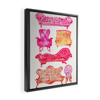 Victorian Lounge - Pink Palette Framed Canvas Print Gallery Image 2