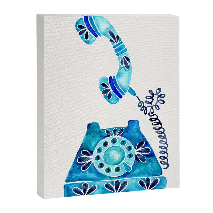 Vintage Rotary Phone - Blue Raspberry Canvas Print Gallery Image 1