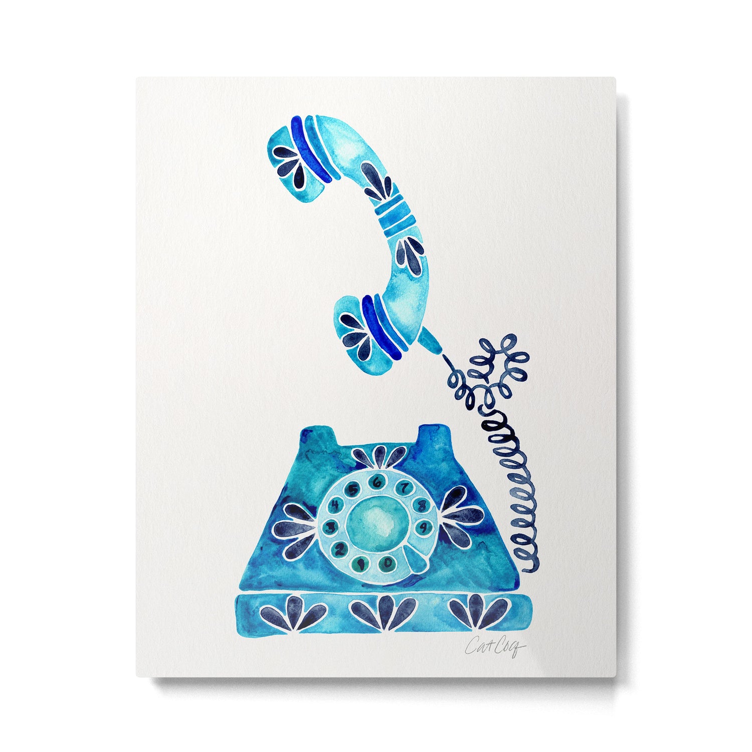 Vintage Rotary Phone - Blue Raspberry Metal Print Gallery Image 6