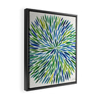 Watercolor Burst - Blue & Green Framed Canvas Print Gallery Image 2
