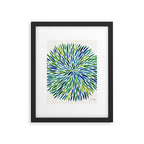 Watercolor Burst - Blue & Green Framed Art Print Gallery Image 6