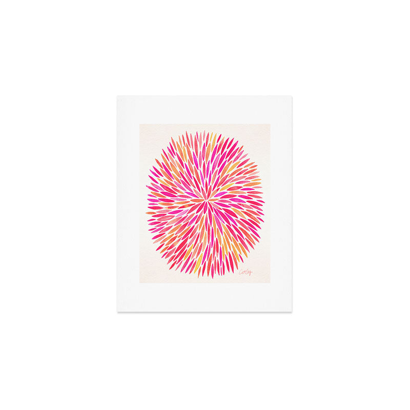 Watercolor Burst - Pink OmbrÃ© Art Print Gallery Image 1