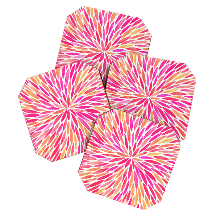 Watercolor Burst - Pink OmbrÃ© Coaster Gallery Image 1