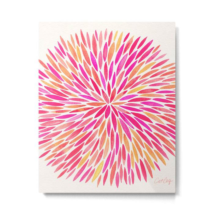 Watercolor Burst - Pink OmbrÃ© Metal Print Gallery Image 1