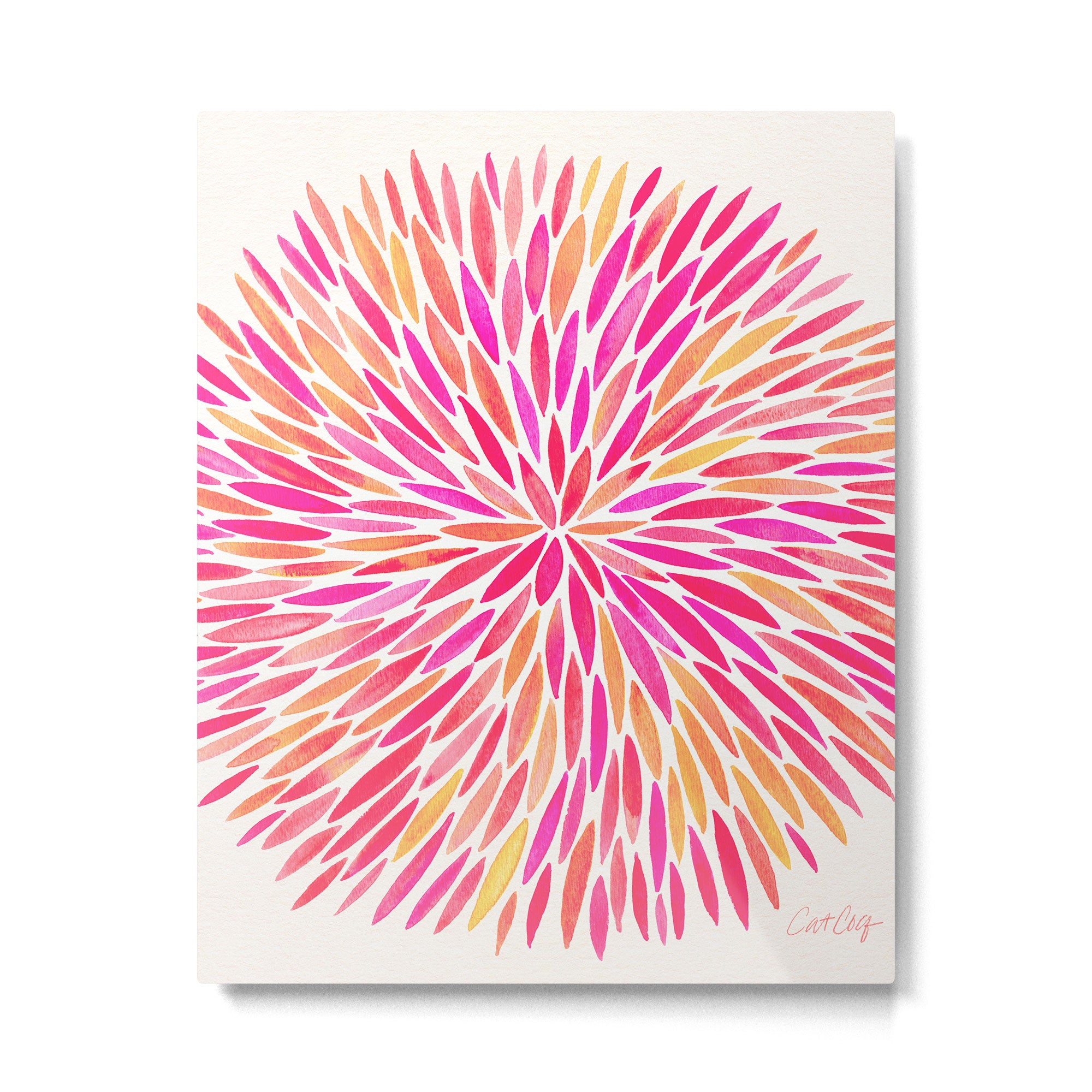 Watercolor Burst - Pink OmbrÃ© Metal Print Gallery Image 6