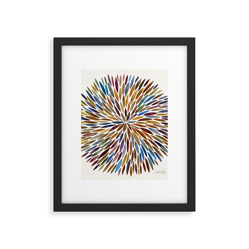 Watercolor Burst - Retro Palette Framed Art Print Gallery Image 4