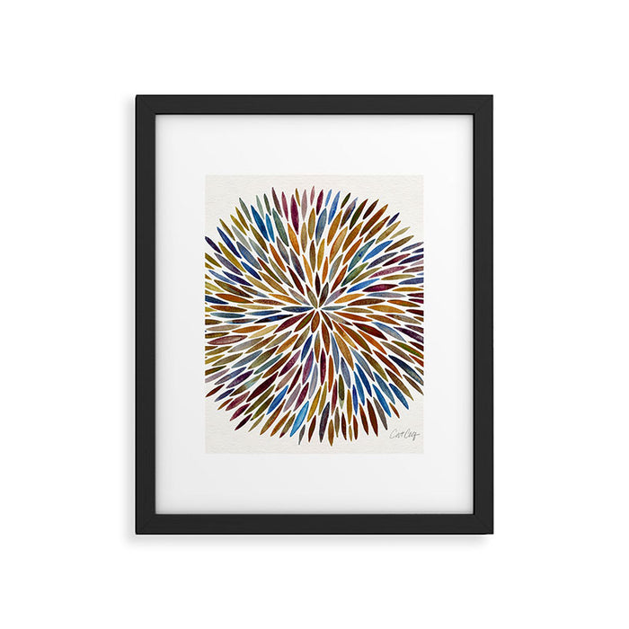 Watercolor Burst - Retro Palette Framed Art Print Gallery Image 1